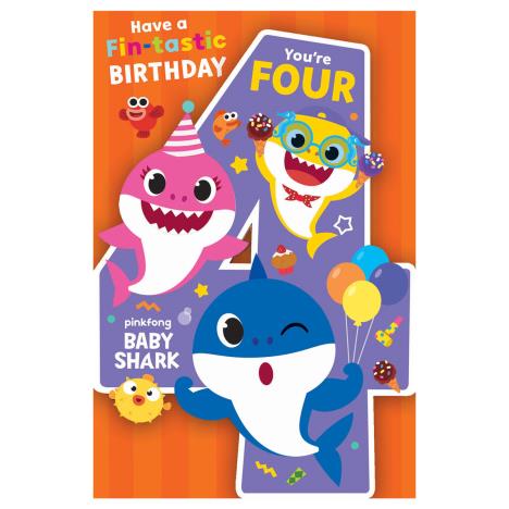 Baby Shark Shaped 4th Birthday Card £2.69